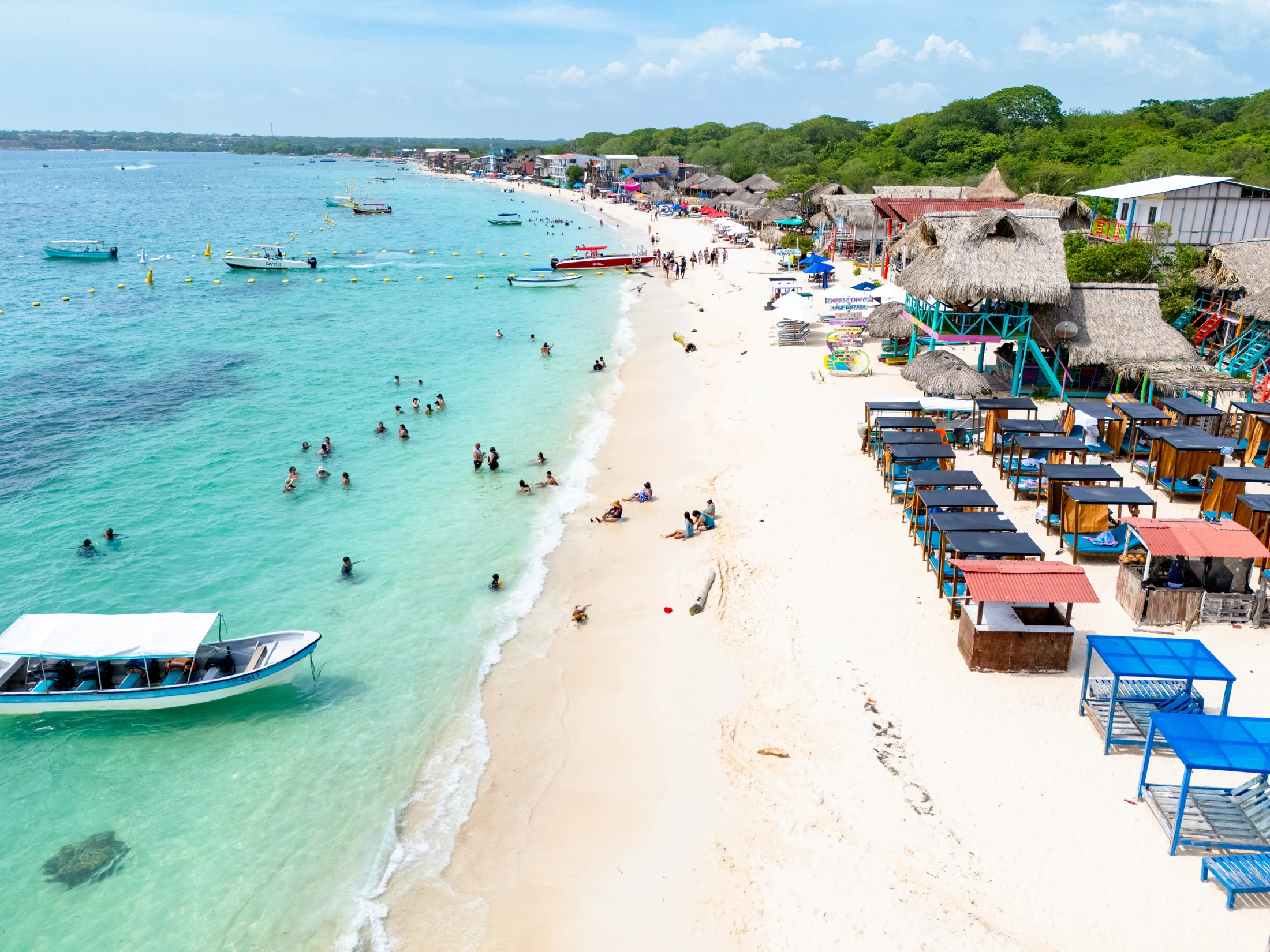 Playa Tranquila, in Barú, seen from the air