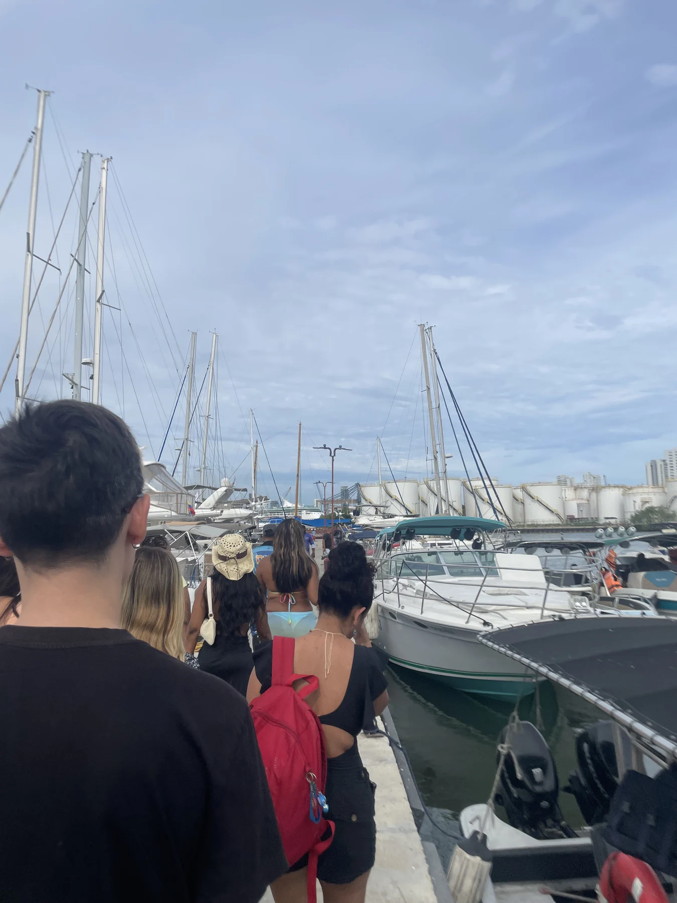 The dock at Marina Rosales before departure